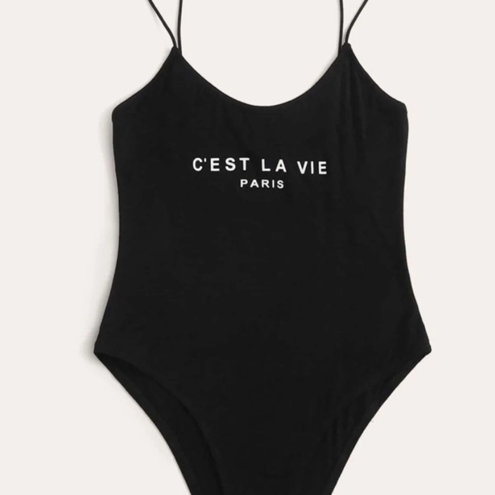 NEVER WORN BLACK BODYSUIT